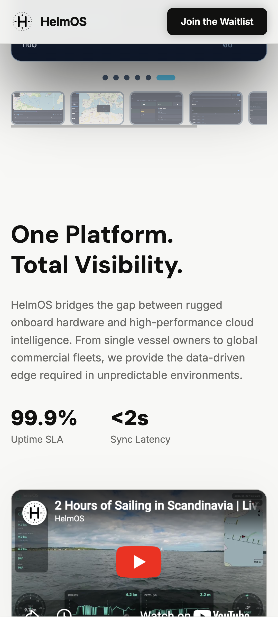 HelmOS screenshot mobile preview