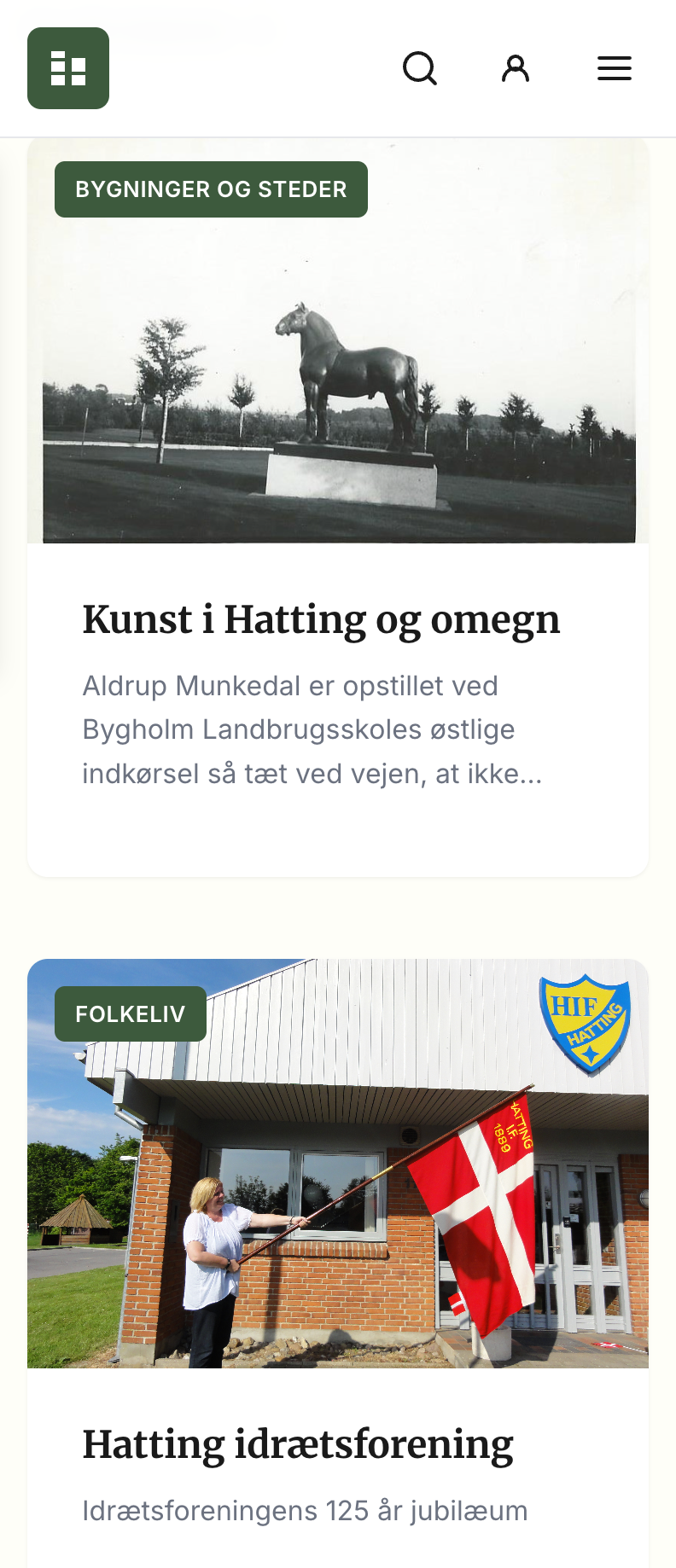 Hatting Sogns Lokalarkiv screenshot mobile preview